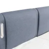 Set Boxspring + Hoofdbord Met Ledlampjes + Elektrische Relaxbedbodems + Matras + Topmatras - 2 X 90 X 200 Cm - Blauwe Stof - Astemi Van-Palacio Outlet