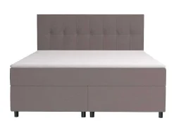 Set Boxspring En Matras Met Hoofdeinde + Lattenbodem + Matras + Dekmatras Siero Van Ysmee - 160 X 200 Cm - Stof - Grijs-Ysmée Outlet