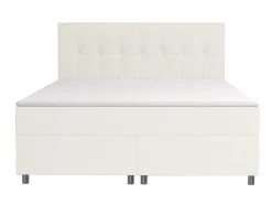 Set Boxspring En Matras Met Hoofdeinde + Lattenbodem + Matras + Dekmatras Siero Van Ysmee - 160 X 200 Cm - Stof - Ivoor-Ysmée Sale