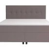 Set Boxspring Hoofdbord + Bedbodems + Matras + Topmatras Siero Van Ysmee - 180 X 200 Cm - Stof - Grijs-Ysmée New