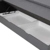 Set Boxspring Met Hoofdbord + Bedbodems Met Opbergruimte + Matras + Dekmatras - 160 X 200 Cm - Antracietkleurige Stof - Perama Van-Palacio Outlet