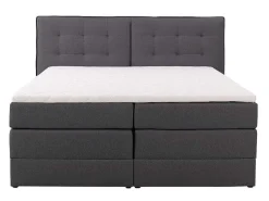 Set Boxspring Met Hoofdbord + Bedbodems Met Opbergruimte + Matras + Dekmatras - 160 X 200 Cm - Antracietkleurige Stof - Perama Van-Palacio Outlet