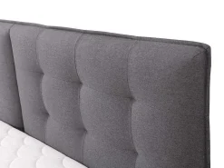 Set Boxspring Met Hoofdbord + Bedbodems Met Opbergruimte + Matras + Dekmatras - 160 X 200 Cm - Antracietkleurige Stof - Perama Van-Palacio Outlet