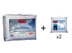 Set Dekbed Natuurlijk 220 X 240 Cm + 2 Hoofdkussens Dons Baffin 65 X 65 Cm-DODO Hot