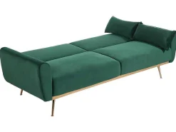 Set Donkergroene 3-Zitsslaapbank Launei En Taupekleurig Tapijt Dolce-Vente-unique New