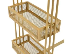 Set "Eat Standing": Bartafel En 2 Krukken - Metalen Structuur - Goud-ModernLuxe Sale