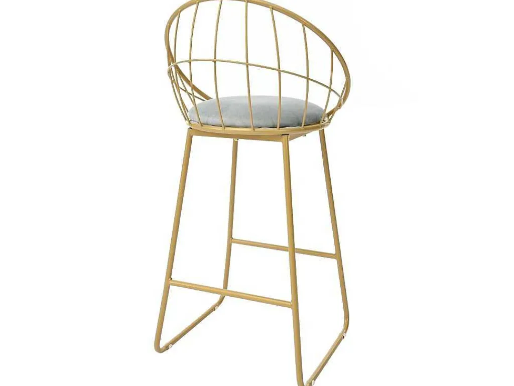 Set "Eat Standing": Bartafel En 4 Krukken - Metalen Structuur - Goud-ModernLuxe Best