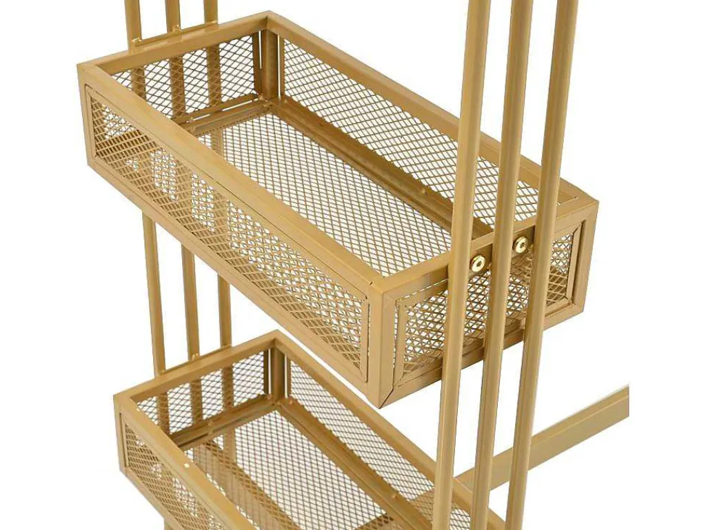 Set "Eat Standing": Bartafel En 4 Krukken - Metalen Structuur - Goud-ModernLuxe Best