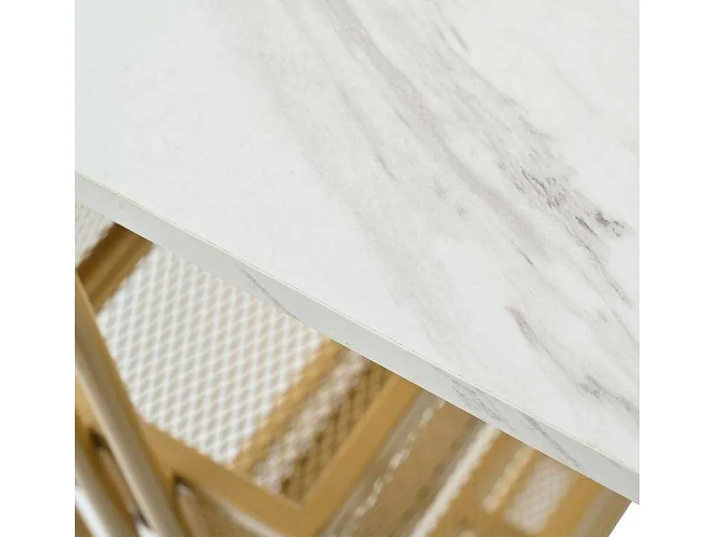Set "Eat Standing": Bartafel En 4 Krukken - Metalen Structuur - Goud-ModernLuxe Best
