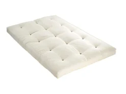 Set Lattenbodem + Futon 160 X 200 Cm - 100% Katoen - Shiva Van - Ecru-DREAMEA New