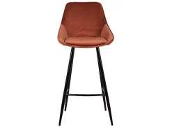 Set Van 2 Barkrukken - Fluweel - Terracotta - Masurie-Vente-unique Sale