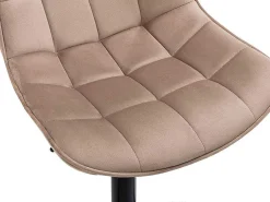 Set Van 2 Barkrukken Lima Ii - Fluweel & Metaal - Beige-Vente-unique Online