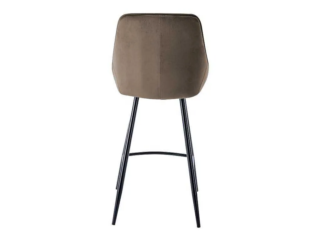 Set Van 2 Barkrukken Masurie - Fluweel - Taupe-Vente-unique Sale