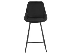 Set Van 2 Barkrukken Masurie - Velours - Zwart-Vente-unique Clearance