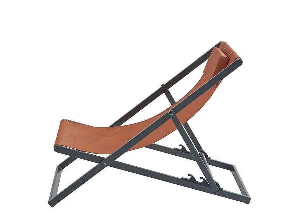 Set Van 2 Chileense Ligstoelen Van Aluminium - Terracotta - Anilio Van-MYLIA Clearance