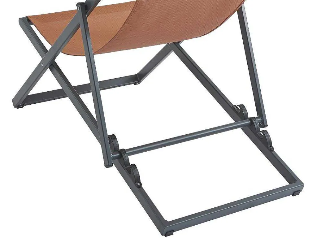 Set Van 2 Chileense Ligstoelen Van Aluminium - Terracotta - Anilio Van-MYLIA Clearance