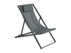 Set Van 2 Chileense Ligstoelen Van Aluminium - Antraciet - Anilio Van-MYLIA Sale