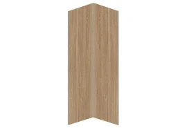 Set Van 2 Douchewandpanelen Met Houteffect Van Aluminium Met Profielen - 2 X L90 X H210 Cm Eneko-Shower & Design Online