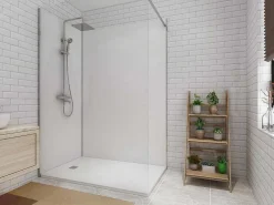 Set Van 2 Douchewandpanelen In Aluminium Inclusief Profielen - L90 Cm X L120 Cm X H210 Cm - Itziar-Shower & Design Discount