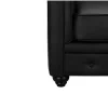 Set Van 2 Fauteuils Chesterfield Van Kunstleer - Zwart-Vente-unique New