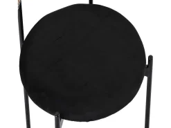Set Van 2 Fluwelen En Rotan Stoelen - Metalen Poten - Zwart-ModernLuxe Clearance