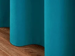 Set Van 2 Fluwelen Gordijnen - 140 X 260 Cm - Blauw - Ahtari-OZAIA Online