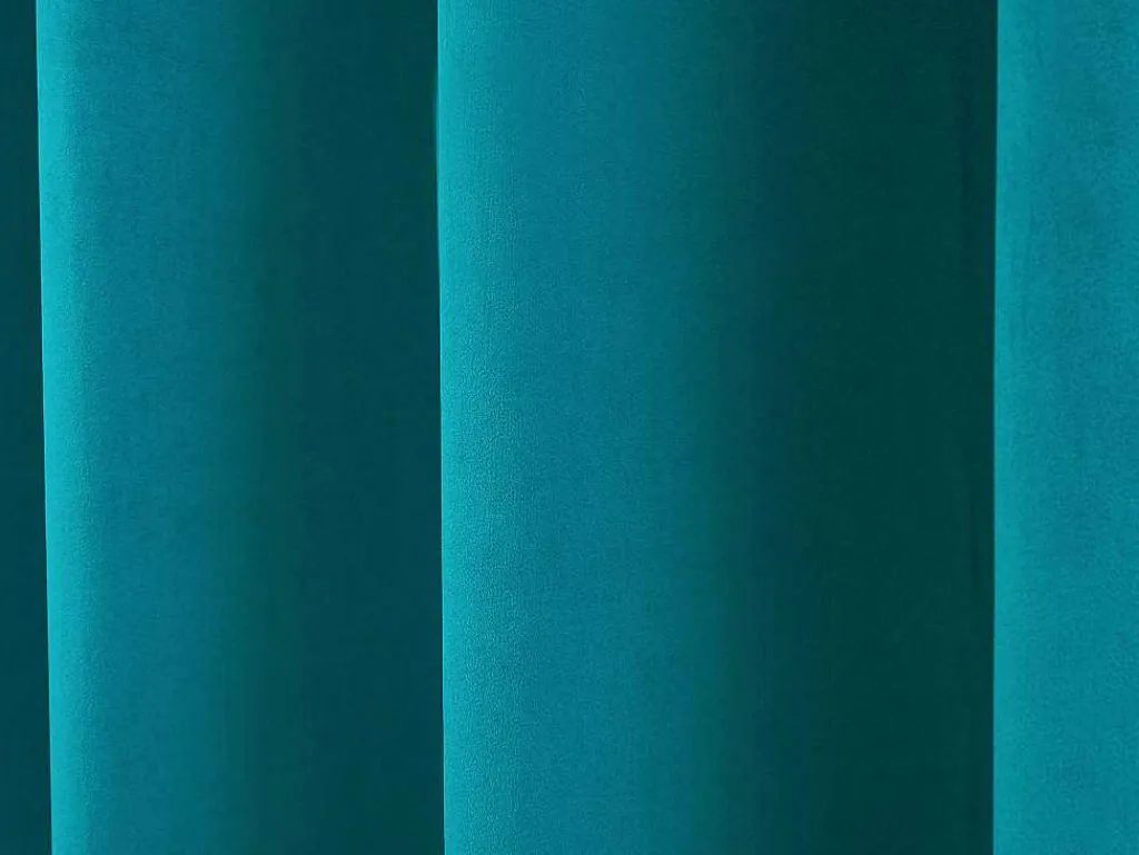 Set Van 2 Fluwelen Gordijnen - 140 X 260 Cm - Blauw - Ahtari-OZAIA Online