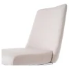 Set Van 2 Fluwelen Sledestoelen - Rugleuning Ruitpatroon - Onderstel Zilverkleurig Metaal - Beige-ModernLuxe Hot