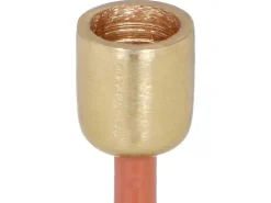 Set Van 2 Geemailleerde Aluminium Kandelaars - H.26,5 Cm En H.22 Cm - Terracotta - Parina-OZAIA Clearance