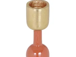 Set Van 2 Geemailleerde Aluminium Kandelaars - H.26,5 Cm En H.22 Cm - Terracotta - Parina-OZAIA Clearance