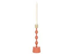 Set Van 2 Geemailleerde Aluminium Kandelaars - H.26,5 Cm En H.22 Cm - Terracotta - Parina-OZAIA Clearance