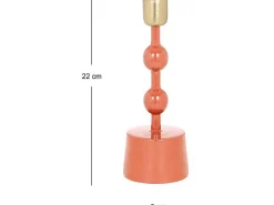 Set Van 2 Geemailleerde Aluminium Kandelaars - H.26,5 Cm En H.22 Cm - Terracotta - Parina-OZAIA Clearance