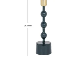 Set Van 2 Geemailleerde Aluminium Kandelaars - H.26,5 Cm En H.22 Cm - Eend Blauw - Parina-OZAIA Best