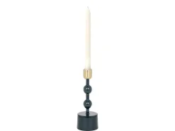 Set Van 2 Geemailleerde Aluminium Kandelaars - H.26,5 Cm En H.22 Cm - Eend Blauw - Parina-OZAIA Best