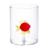 Set Van 4 Glazen Met Diertjes - Transparant En Rood Geblazen Glas - O7,5 Cm X H9,5 Cm - Apuna-OZAIA New