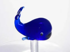 Set Van 4 Glazen Met Walvissen En Zeepaardjes - Transparant En Blauw - O7,5 X H9,5 Cm - Parasa-OZAIA New