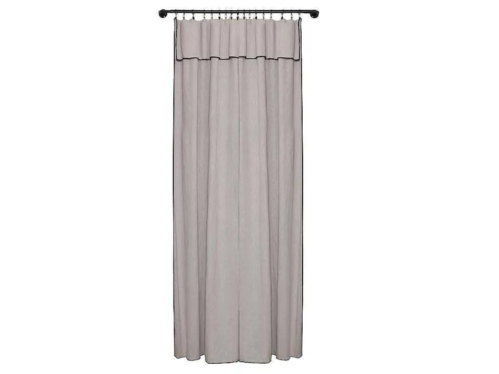 Set Van 2 Gordijnen Van Katoen En Linnen - 140 X 280 Cm - Taupegrijs - Borina-OZAIA Hot