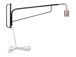 Set Van 2 Hangende Wandlampen - Metaal - L65 X D10 X H25 Cm - Zwart En Koperkleurig - Colwood.-OZAIA Discount