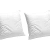 Set Van 2 Hoofdkussens Van Biologisch Katoen 60 X 60 Cm Van - 550 G/M - Bruine Bies - Nature Confort-NATUREA Sale