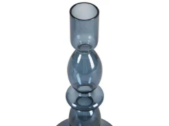 Set Van 2 Kandelaars - D9 X H21 Cm En D9 X H18,5 Cm - Glas - Blauw - Kandie-OZAIA Clearance