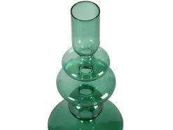 Set Van 2 Kandelaars - D9 X H21 Cm En D9 X H18,5 Cm - Glas - Groen - Kandie-OZAIA New