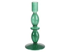 Set Van 2 Kandelaars - D9 X H21 Cm En D9 X H18,5 Cm - Glas - Groen - Kandie-OZAIA New