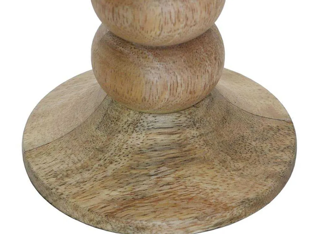Set Van 2 Kandelaars Van Mangohout - H23 Cm - Naturel - Fainin-OZAIA New