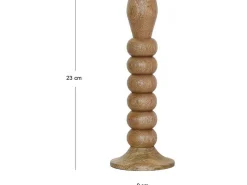 Set Van 2 Kandelaars Van Mangohout - H23 Cm - Naturel - Fainin-OZAIA New