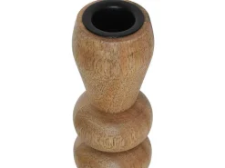 Set Van 2 Kandelaars Van Mangohout - H23 Cm - Naturel - Fainin-OZAIA New