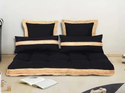 Set Van 2 Katoenen En Jute Kussens - 30 X 60 Cm - Naturel En Zwart - Natura-OZAIA Outlet