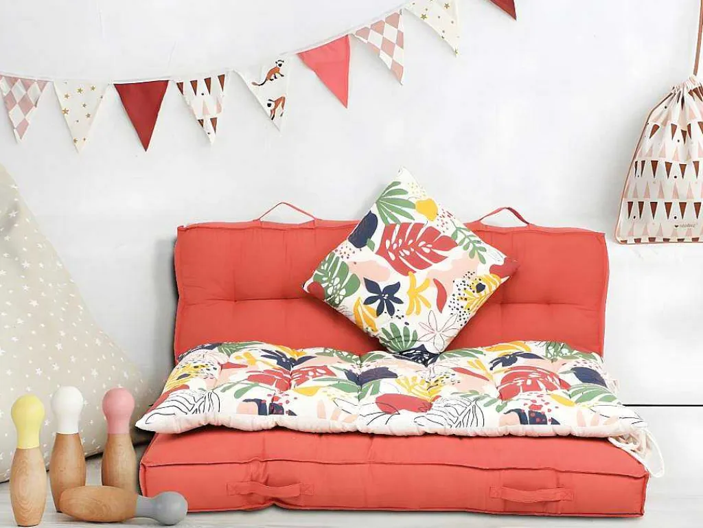 Set Van 2 Katoenen Kussens Met Bloemmotief - 45 X 45 Cm - Veelkleurig - Bariola-OZAIA