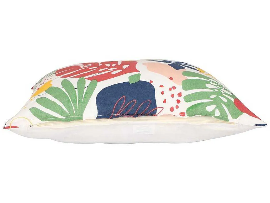 Set Van 2 Katoenen Kussens Met Bloemmotief - 45 X 45 Cm - Veelkleurig - Bariola-OZAIA