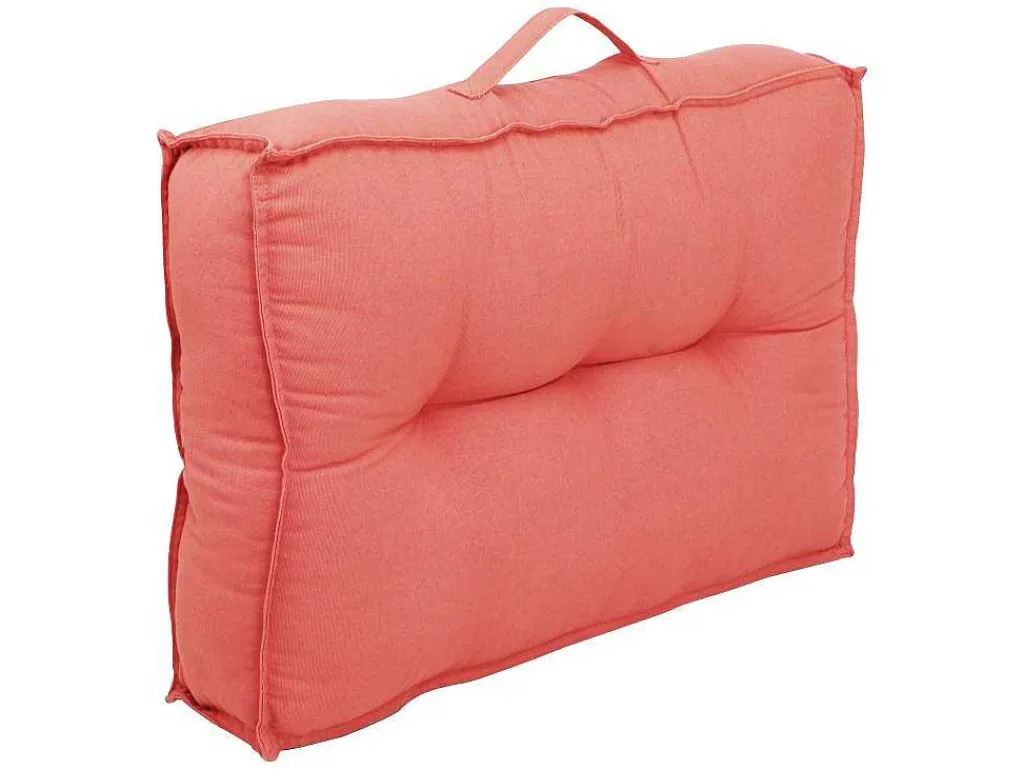Set Van 2 Katoenen Paletkussens - 40 X 60 X 12 Cm - Koraal - Baila-OZAIA Discount