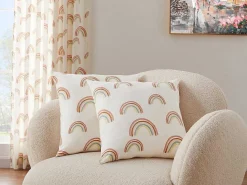 Set Van 2 Katoenen Regenboogkussens - 45 X 45 Cm - Veelkleurig - Archy-OZAIA